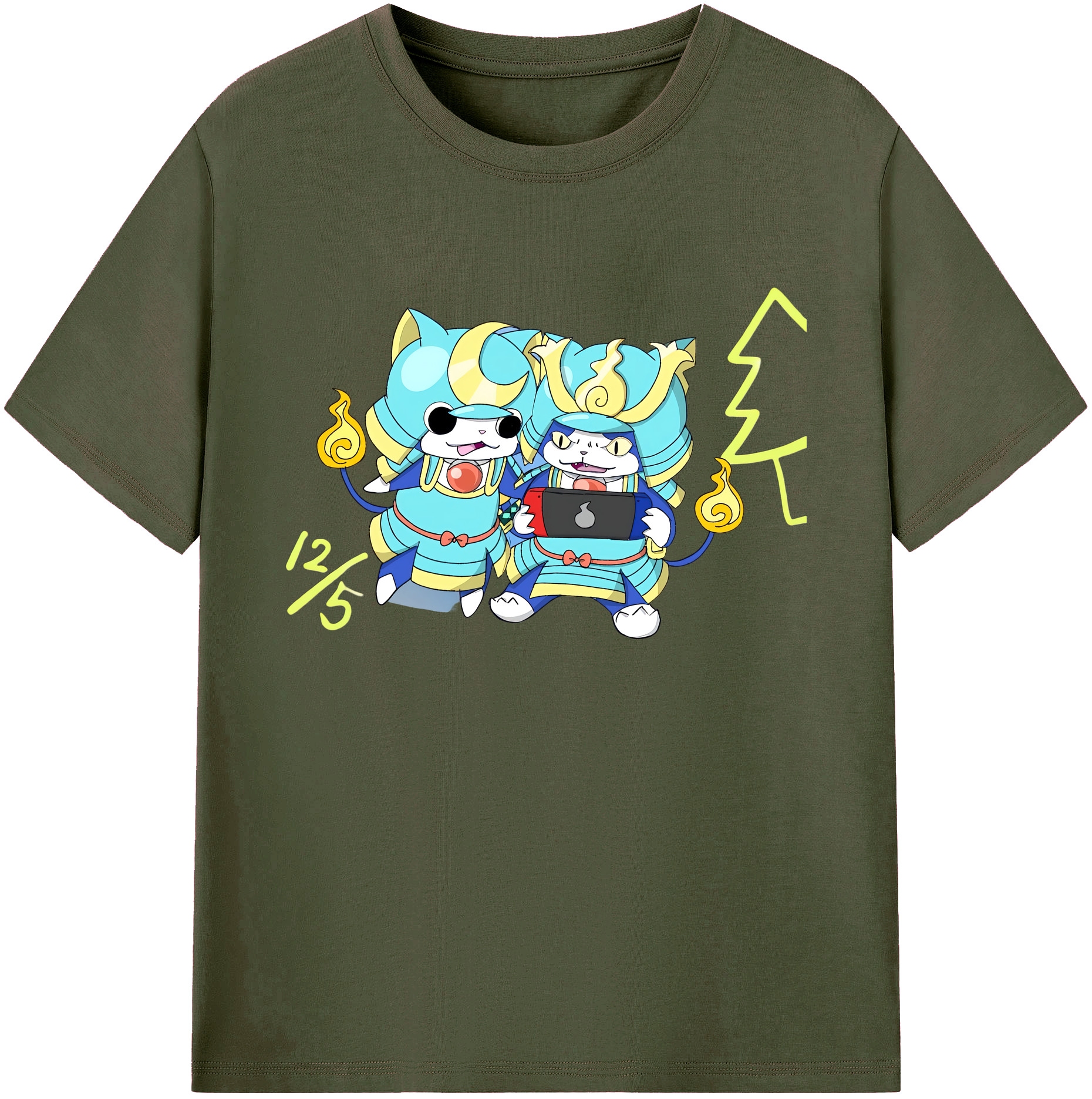 （画像用） 妖怪ウォッチ Yo-kai Watch 綿100％ メンズ半袖Tシャツ｜肌触りやわらか＆通気性